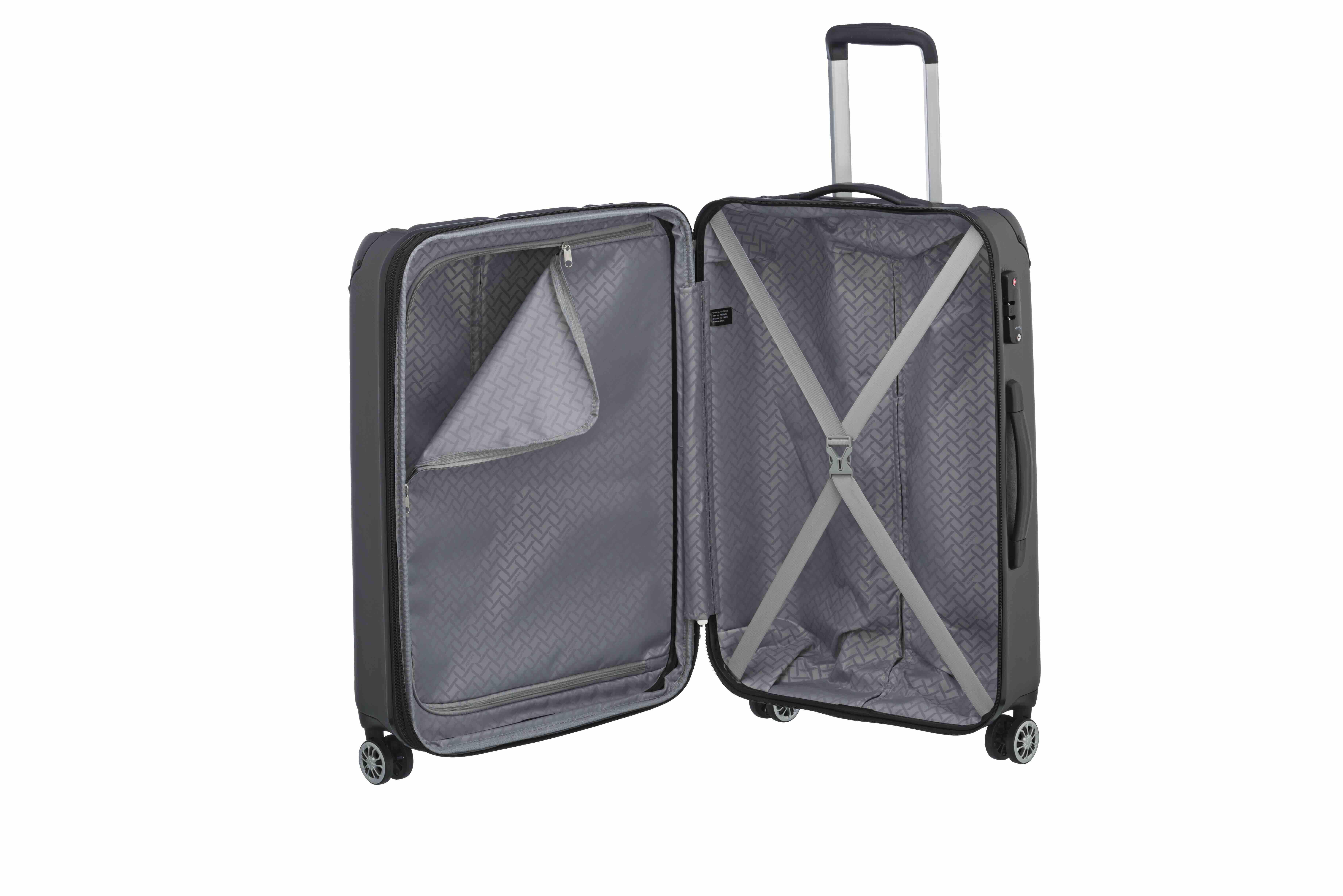 travelite, City, 4-Rad-Trolley, M erweiterbar, Anthrazit
