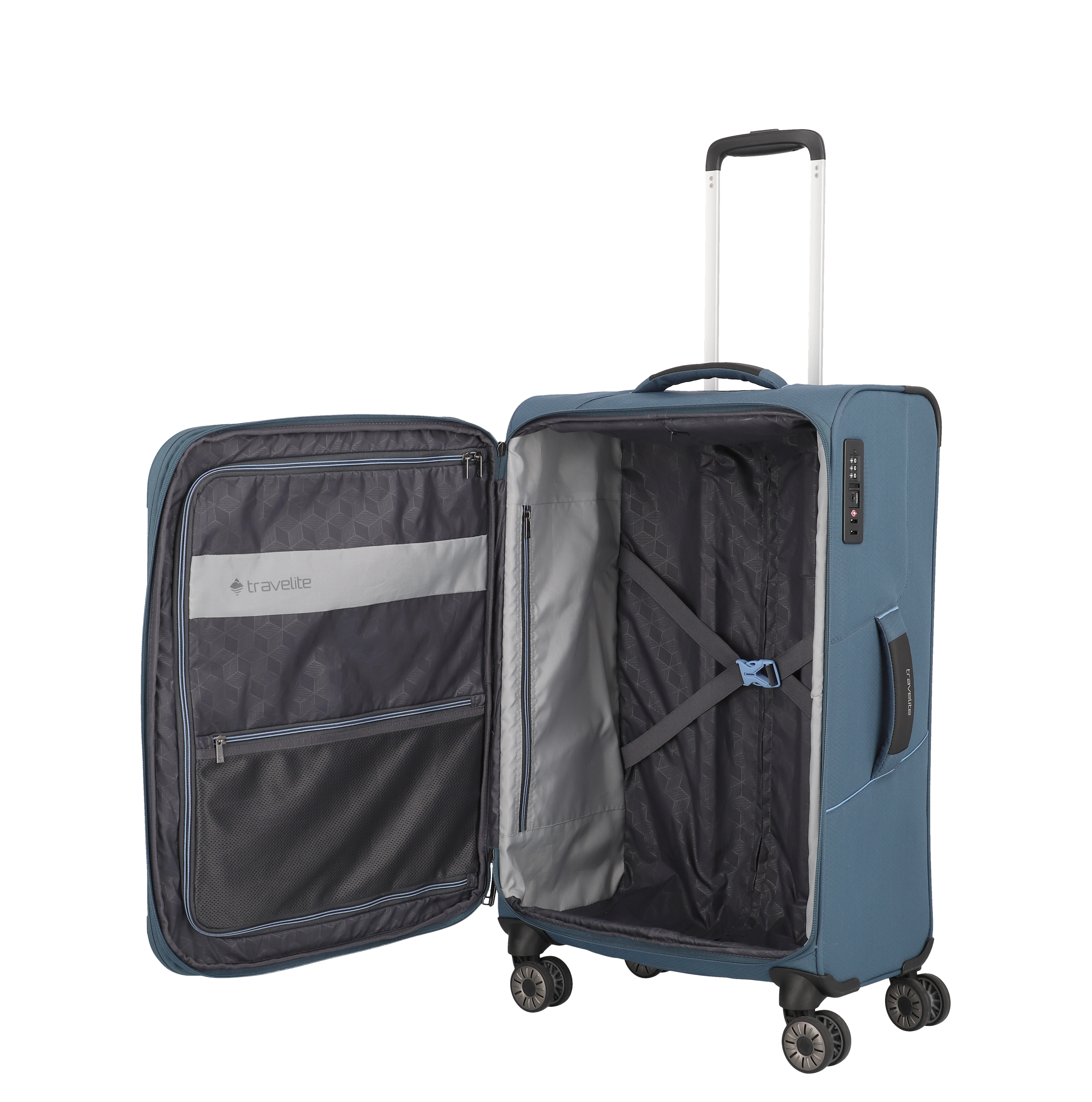 travelite, SKAII, 4-Rad Trolley, M, Panoramablau