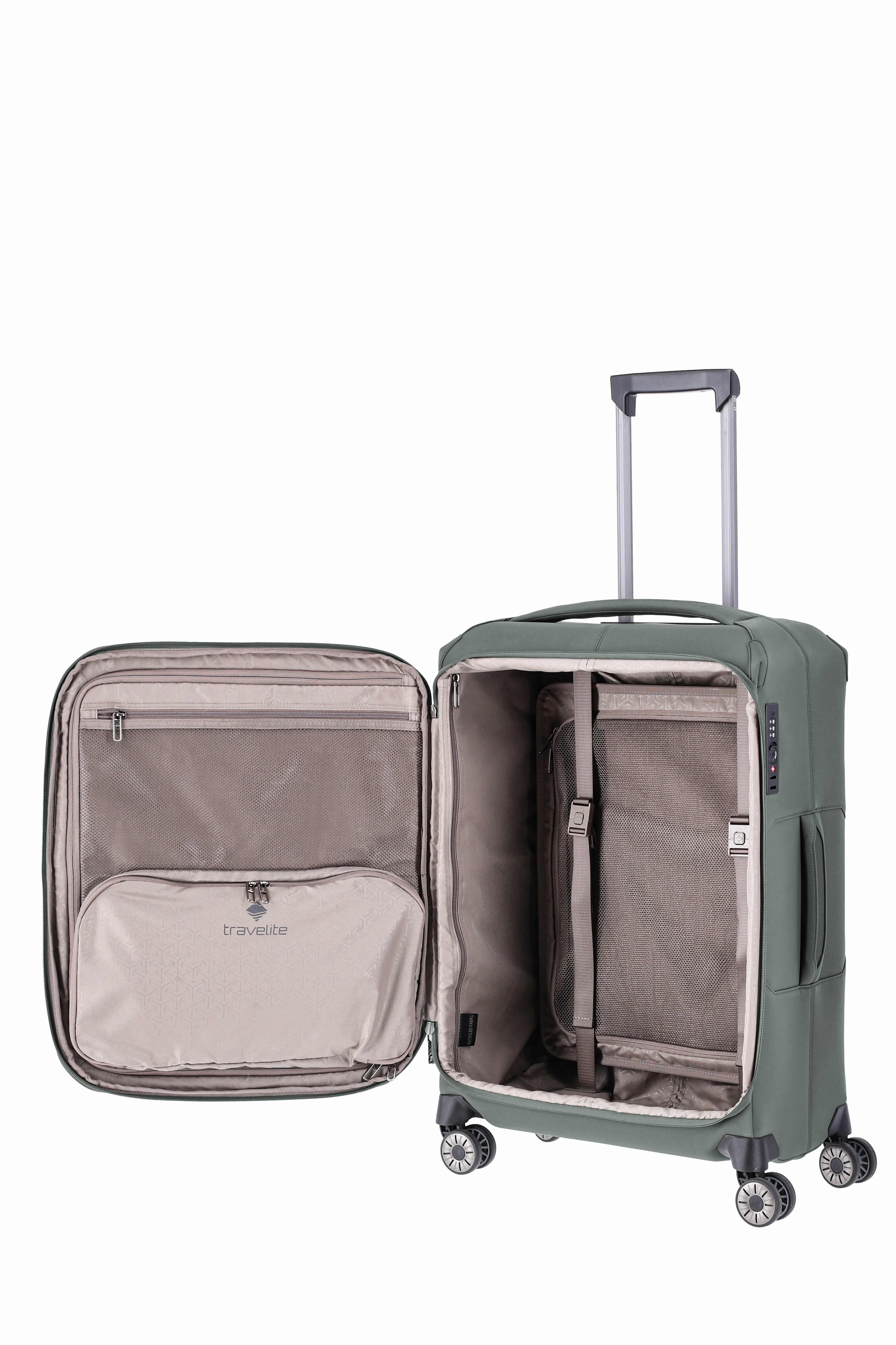 travelite, PRIIMA, 4-Rad Trolley, M erweiterbar, 45 x 68 x 27/30, Oliv