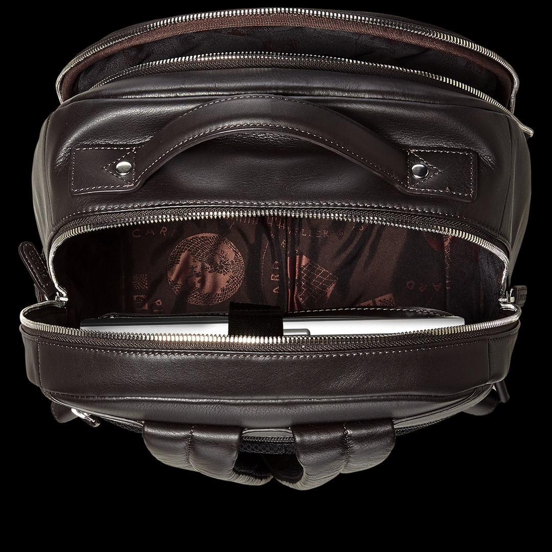 PICARD Torrino, Männerrucksack, Leder, Mocca