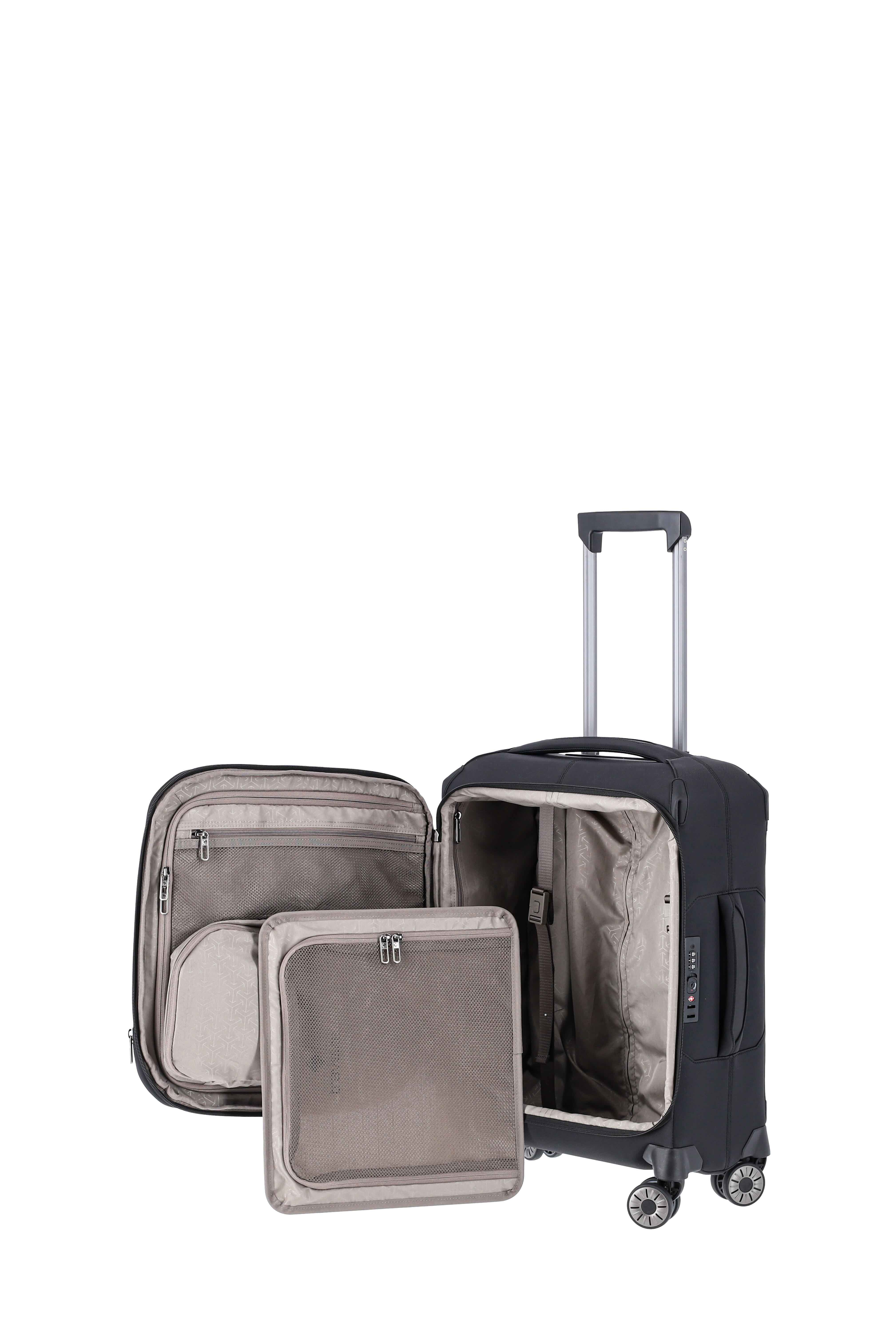 travelite, PRIIMA, 4-Rad Trolley, S erweiterbar, 40 x 55 x 20/23, Schwarz