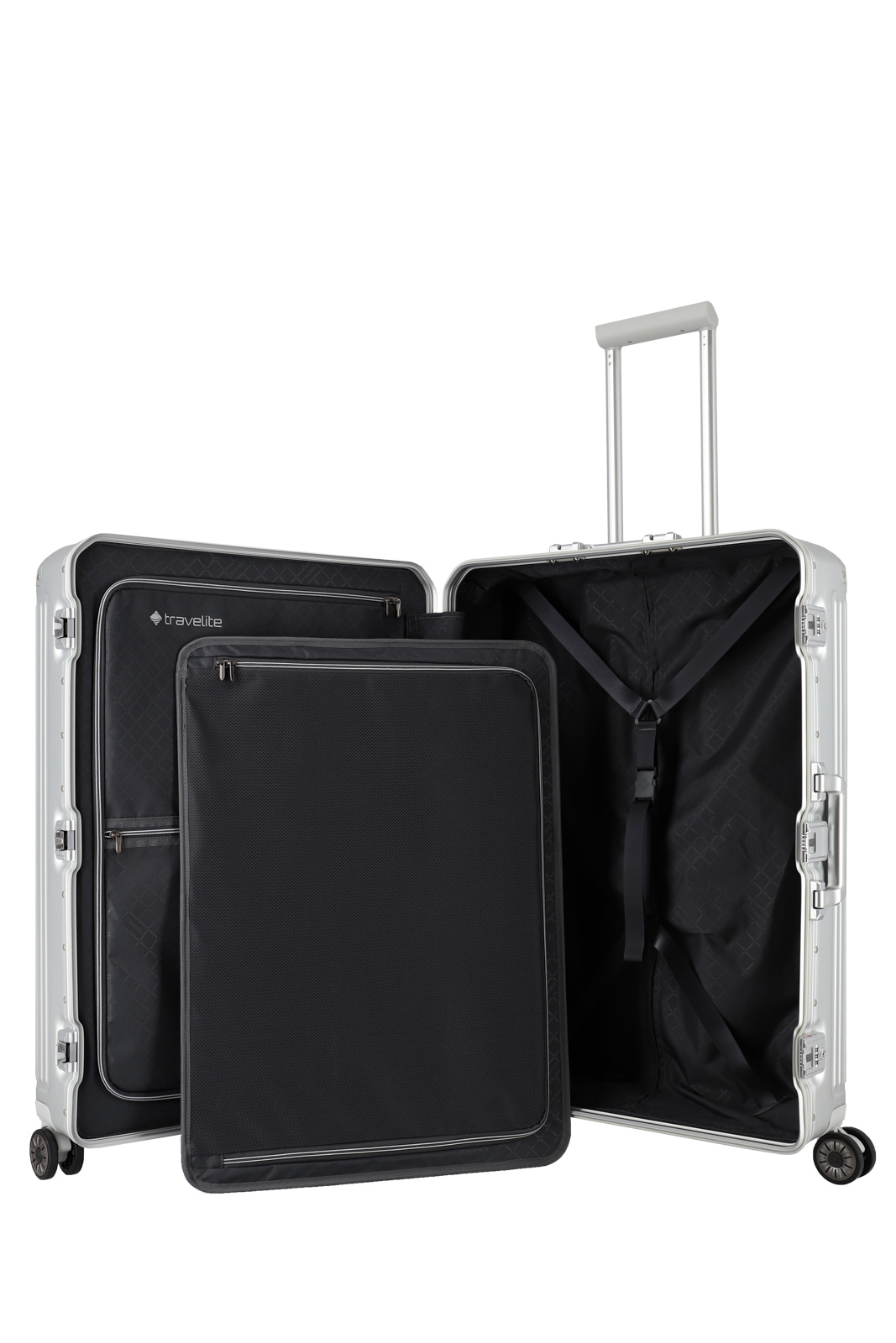 travelite, Next, 4-Rad Aluminium Trolley L, 52 x 77 x 29, Silber