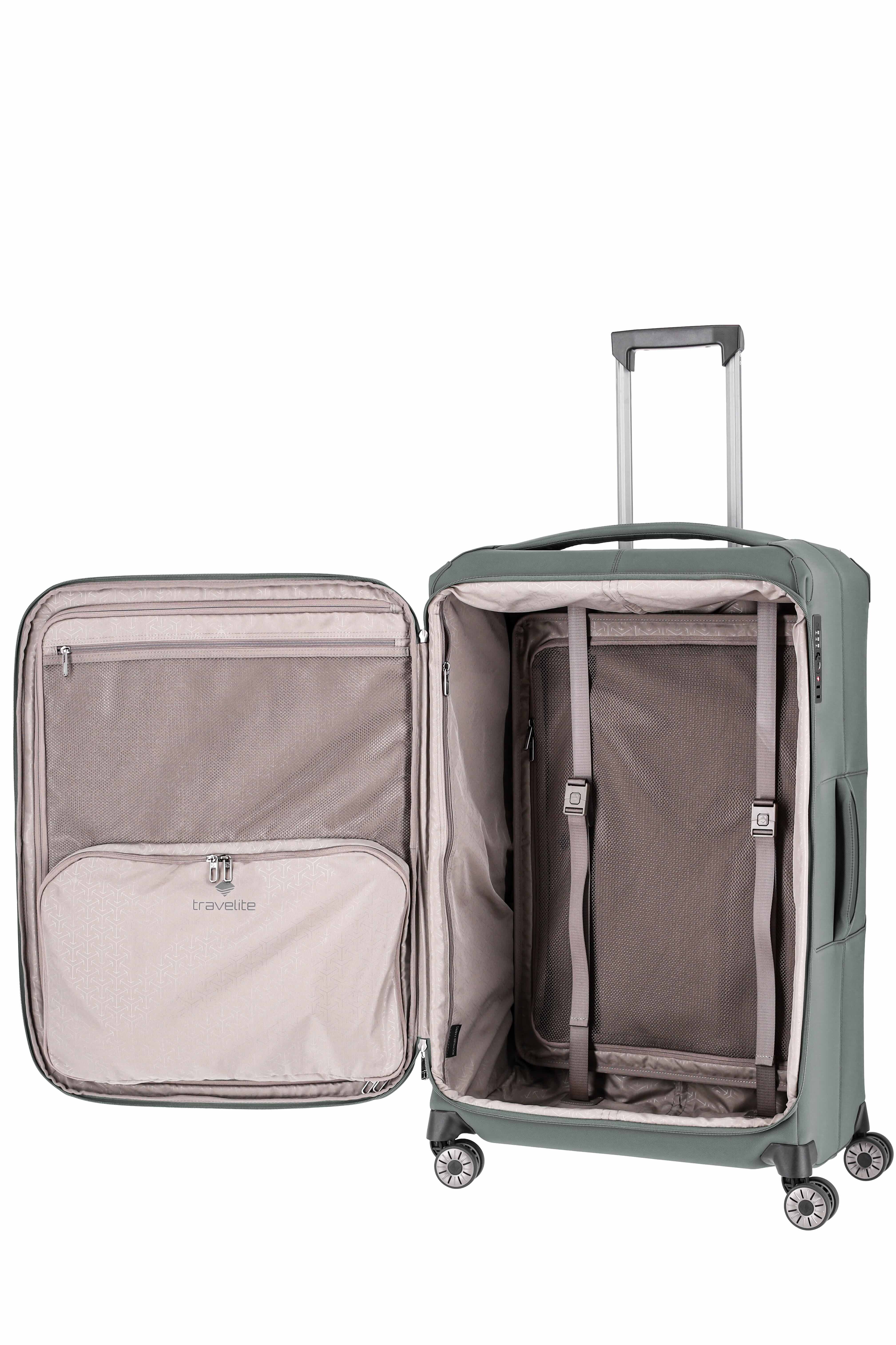 travelite, PRIIMA, 4-Rad Trolley, L erweiterbar, 48 x 79 x 31/34, Oliv
