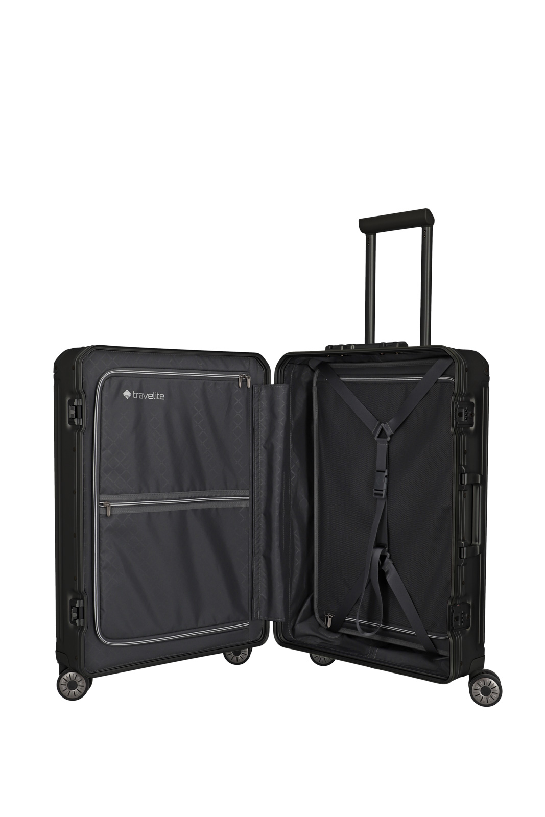travelite, Next, 4-Rad Aluminium Trolley M, 47 x 67 x 26, Schwarz