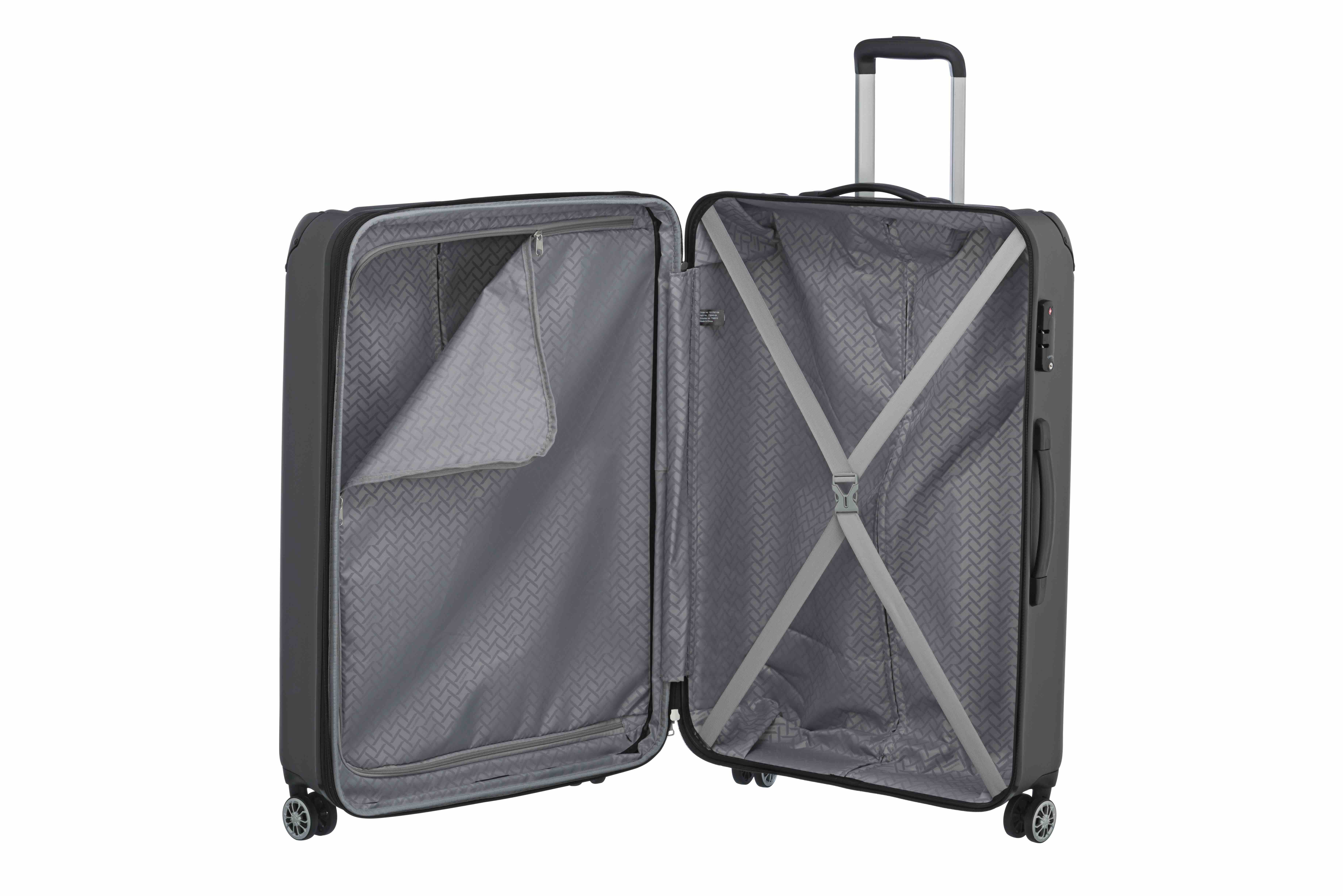 travelite, City, 4-Rad-Trolley, L erweiterbar, Anthrazit