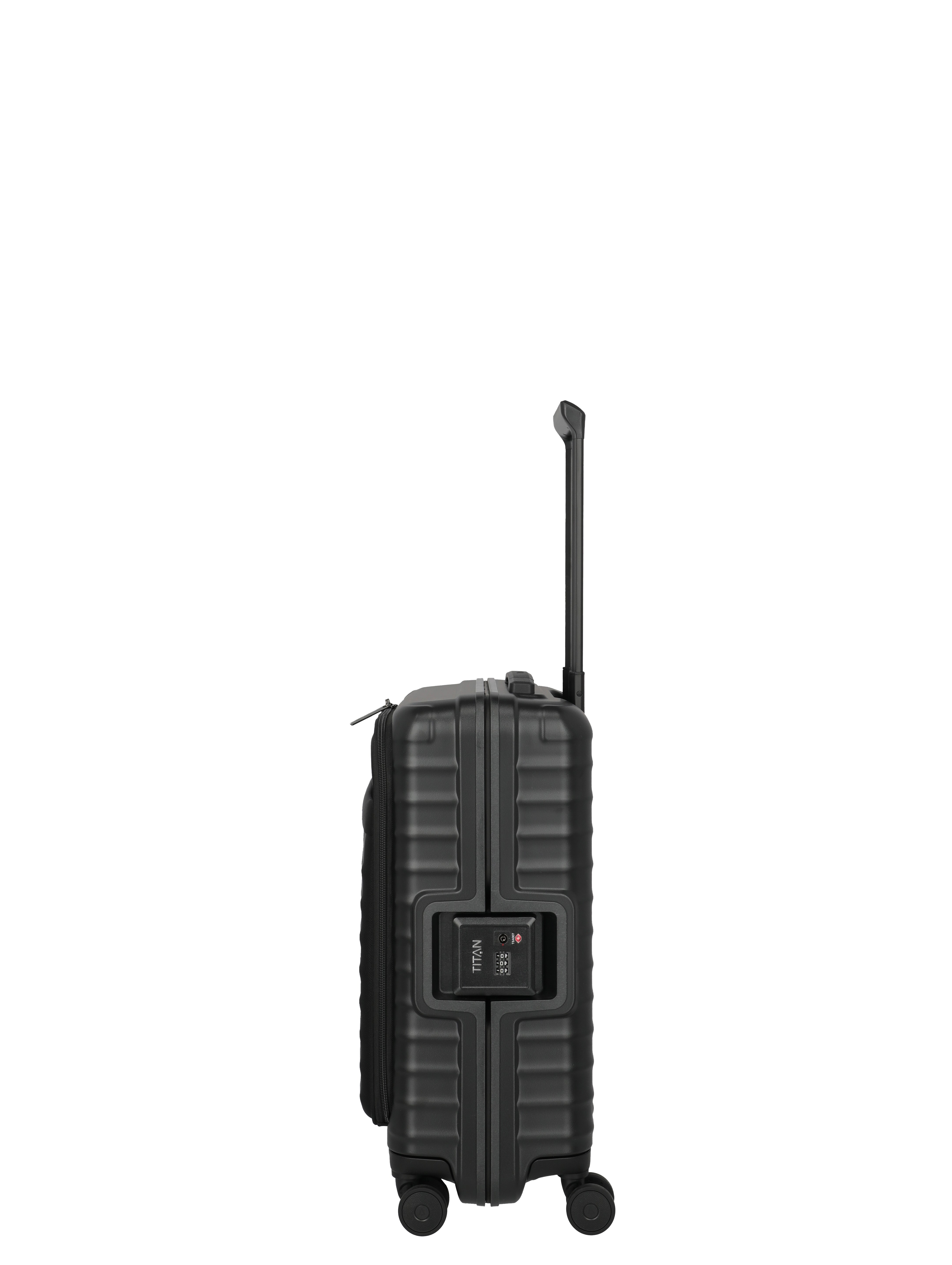 TITAN, OVERSEAS, 4-Rad-Trolley, S mit Vortasche, Nightshade Black TITAN, OVERSEAS, 4-Rad-Trolley, S mit Vortasche, Nightshade Black