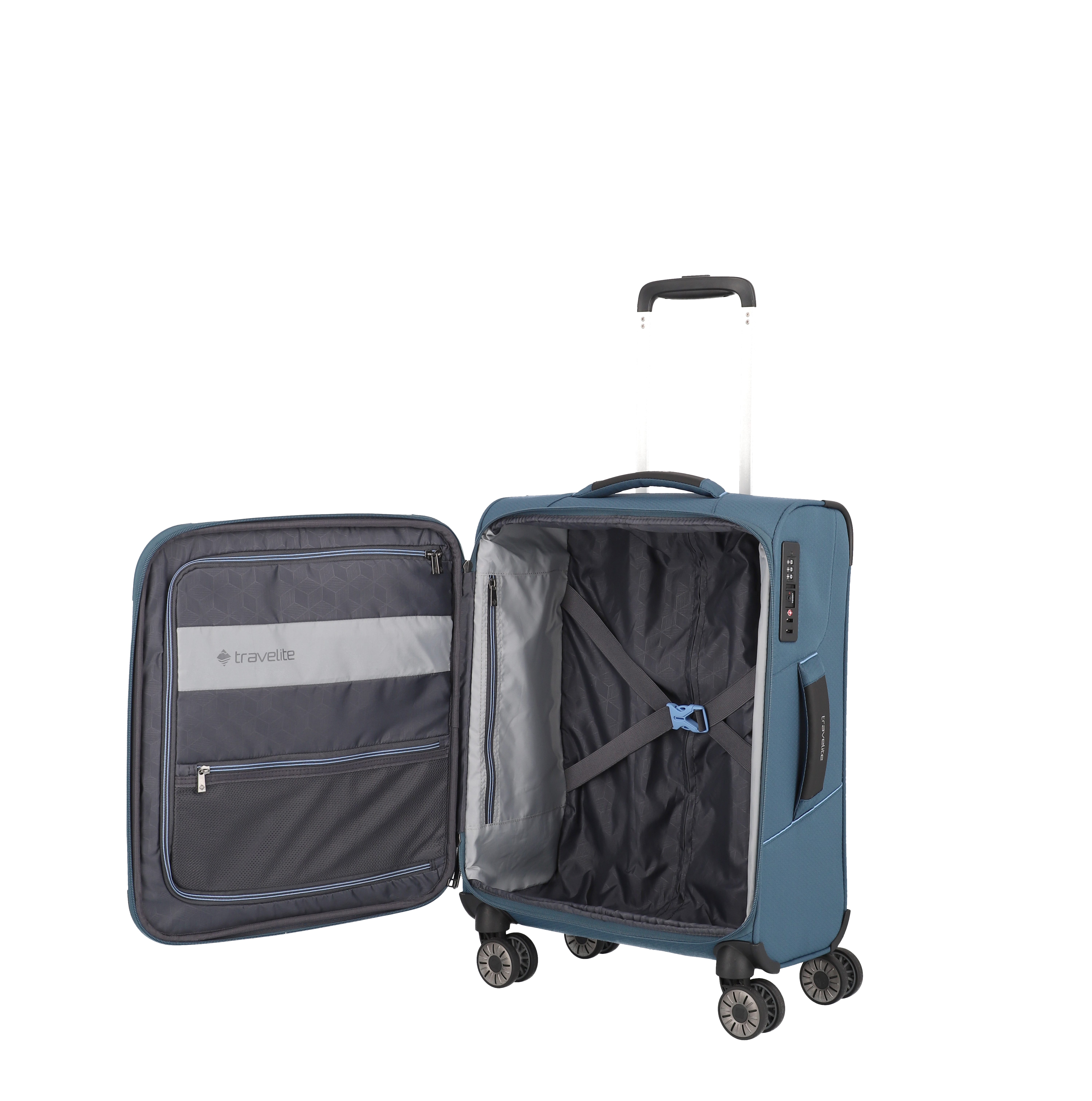 travelite, SKAII, 4-Rad Trolley, S, Panoramablau