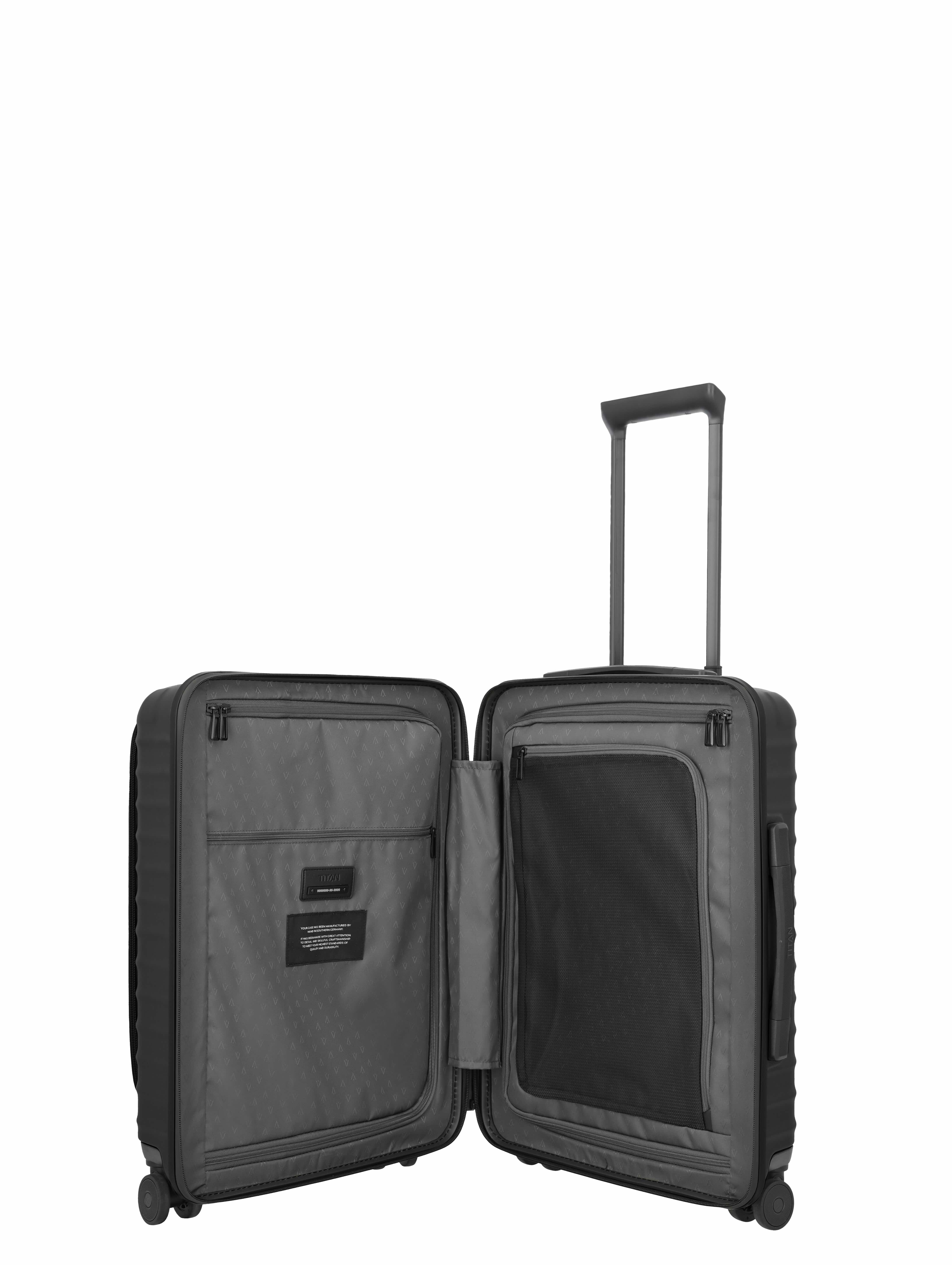TITAN, UPGRADE, 4-Rad-Trolley, S mit Vortasche, Nightshade Black