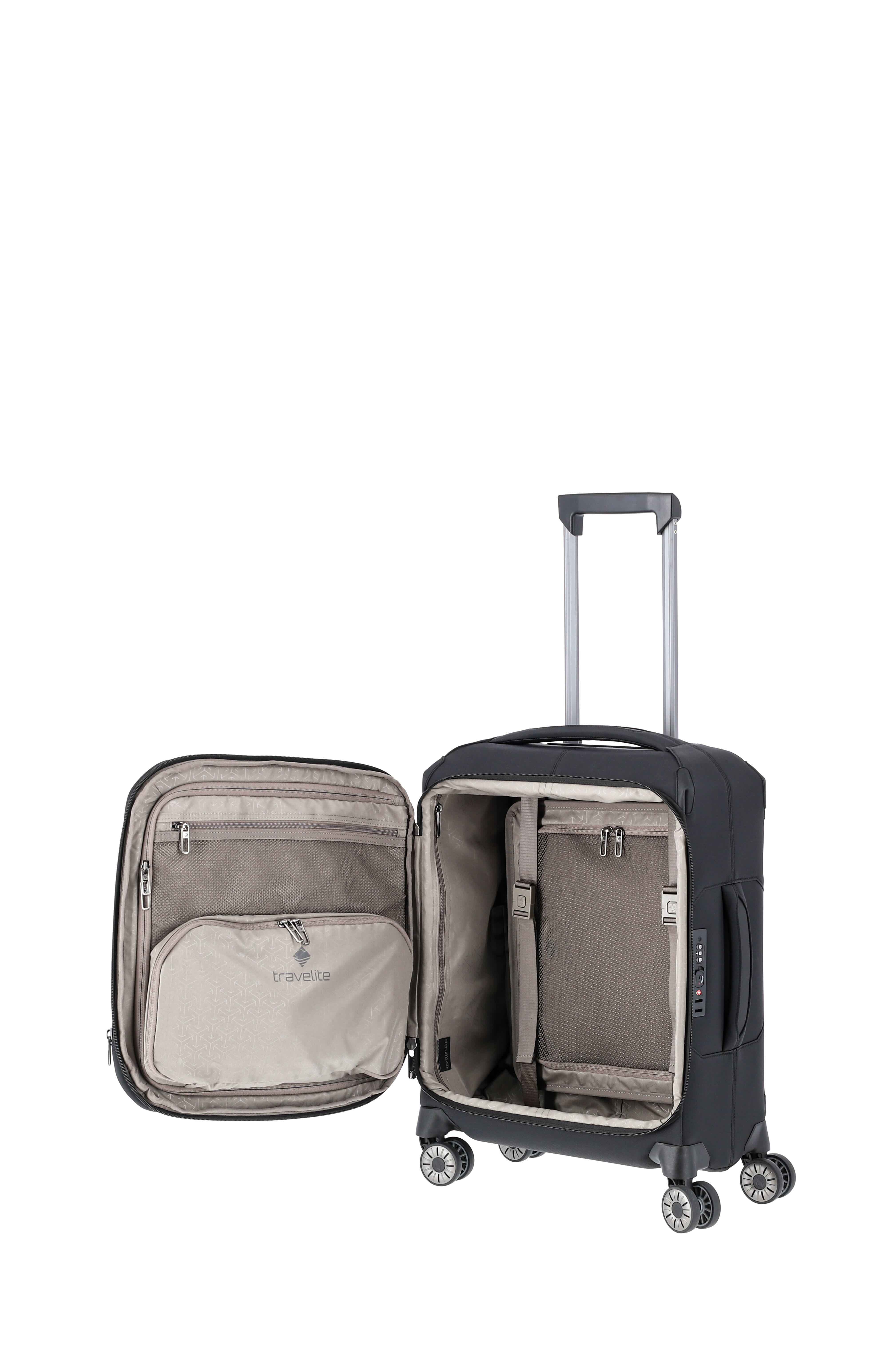 travelite, PRIIMA, 4-Rad Trolley, S erweiterbar, 40 x 55 x 20/23, Schwarz