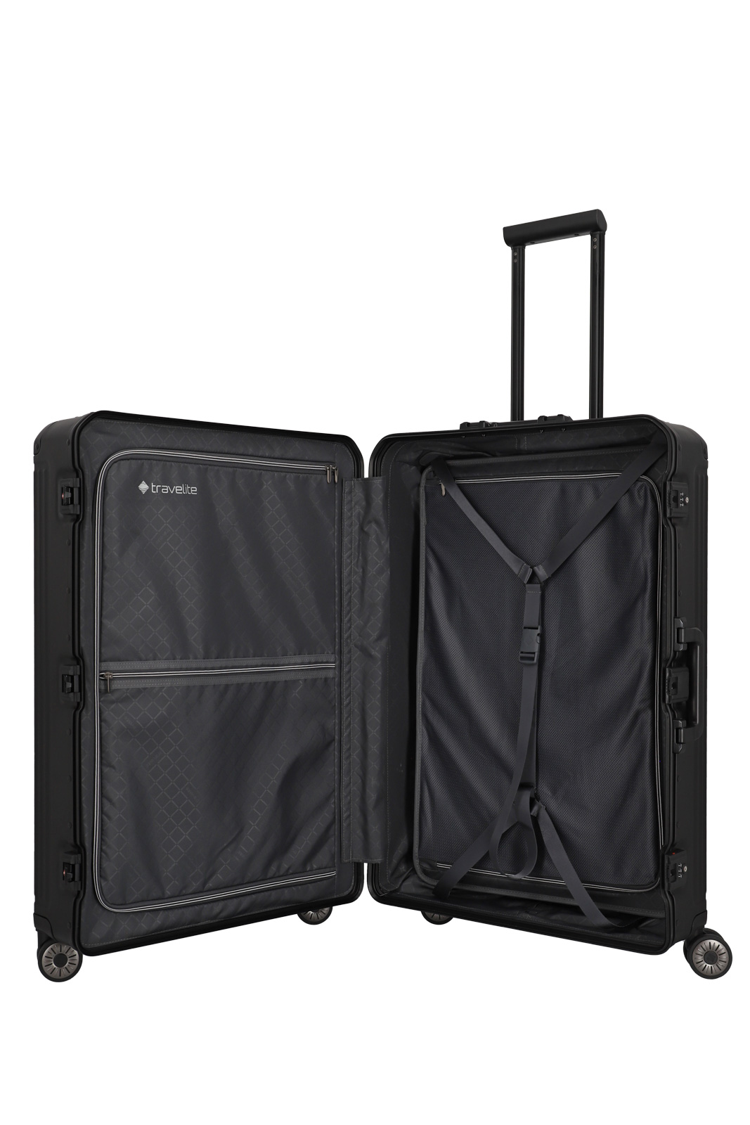 travelite, Next, 4-Rad Aluminium Trolley L, 52 x 77 x 29, Schwarz