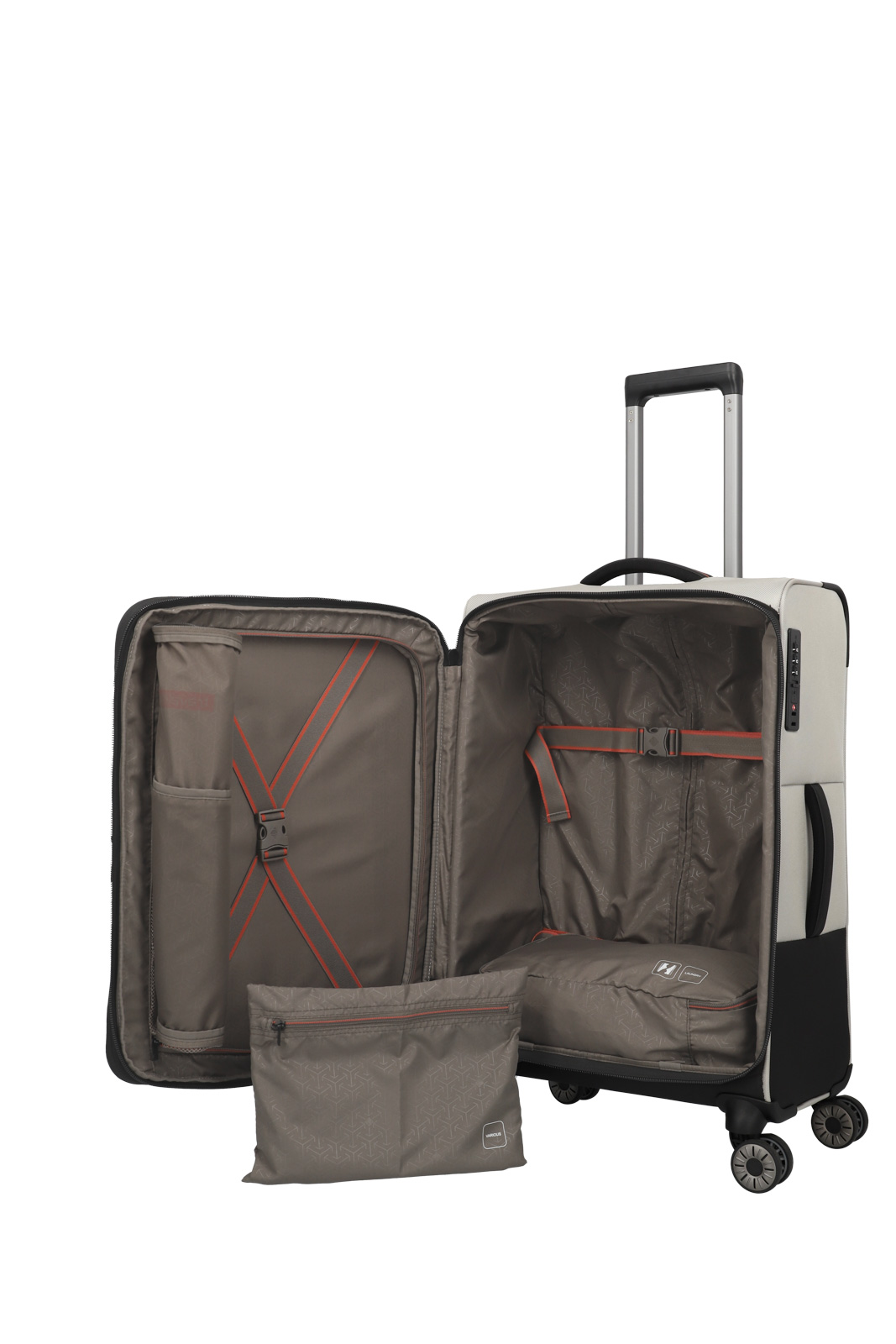 travelite, Crosslite 5.0, 4-Rad Trolley, M erweiterbar, Natur