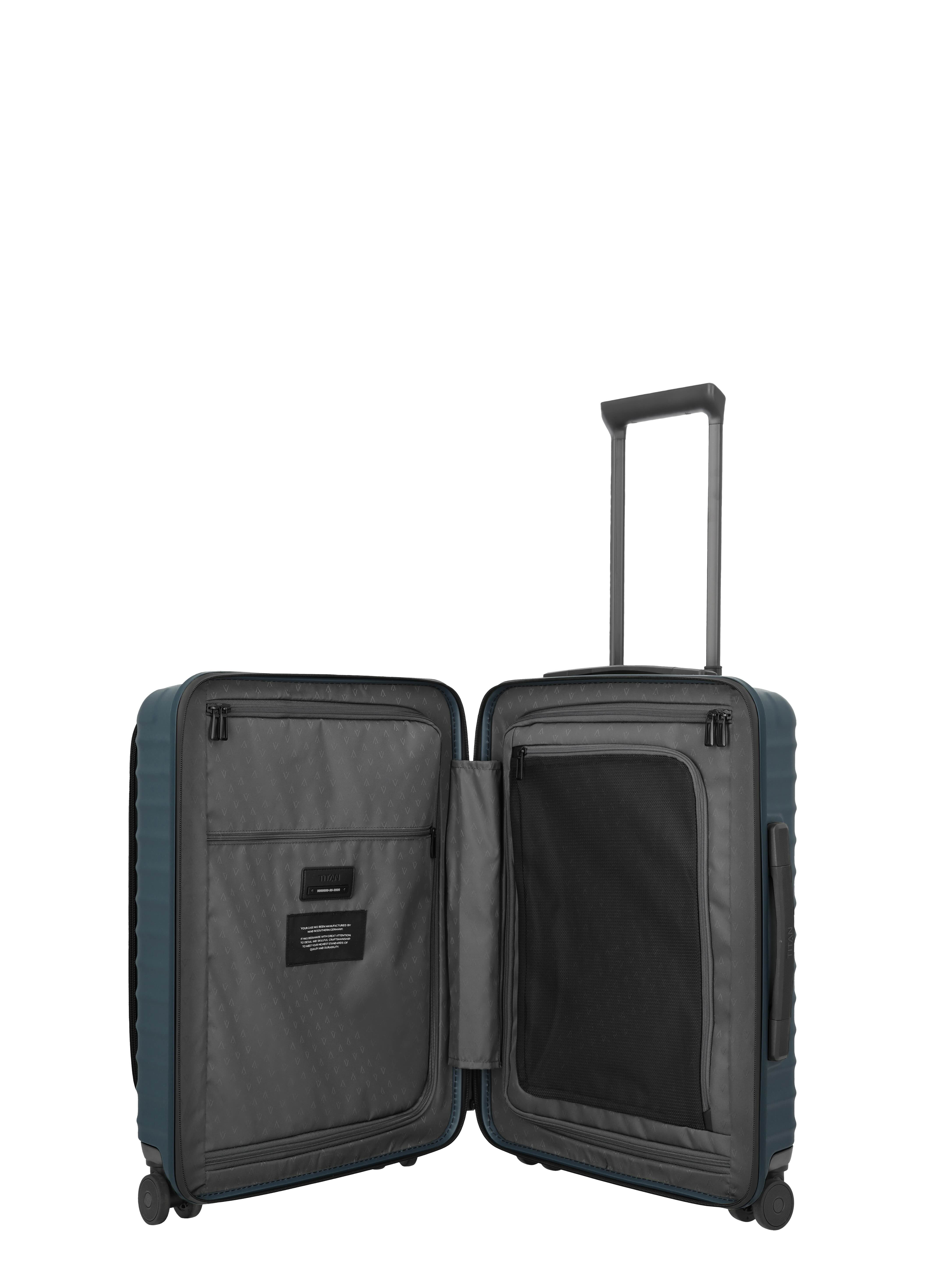TITAN, UPGRADE, 4-Rad-Trolley, S mit Vortasche, Midnight Blue