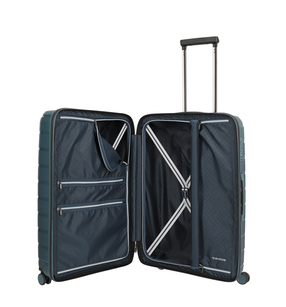 travelite  AIR BASE 4-Rad Trolley M erw., Eisblau, 45 x 67 x 27/ 31cm
